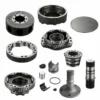 Aftermarket hydraulic motor spare parts for Poclain MS11 / MSE11, including housings, shaft and internal components