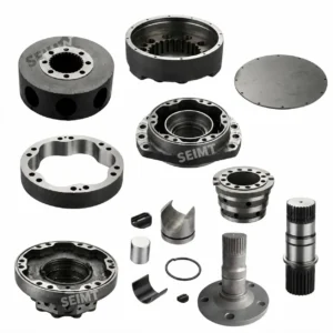 Aftermarket hydraulic motor spare parts for Poclain MS11 / MSE11, including housings, shaft and internal components