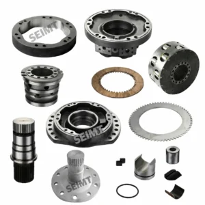 Aftermarket hydraulic motor spare parts for Poclain MS35, including housings, shaft and internal components