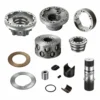 Aftermarket hydraulic motor spare parts for Poclain MS50, including housings, shaft and internal components